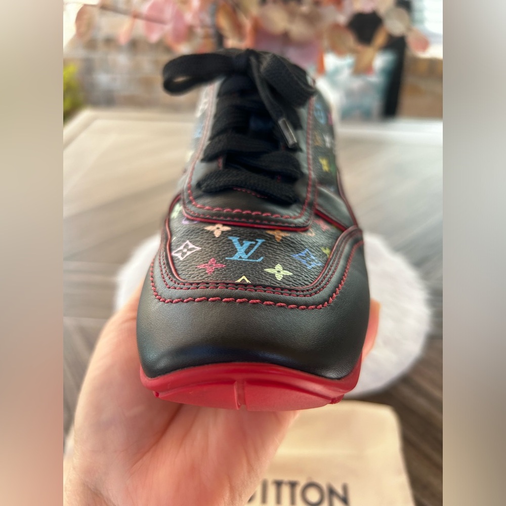 Louis Vuitton Murakami Black Multicolor Low Top Sneakers (Size 37/7 US) - Picture 5 of 16